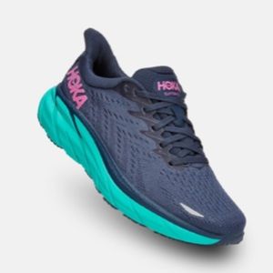 Women's HOKA Clifton 8 Outer Space/Atlantis 9.5
